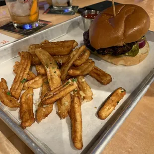 Spicy sausage patty burger