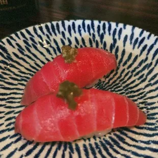 a plate of sushi