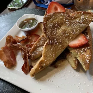 Stuffed French toast with raspberry preserves