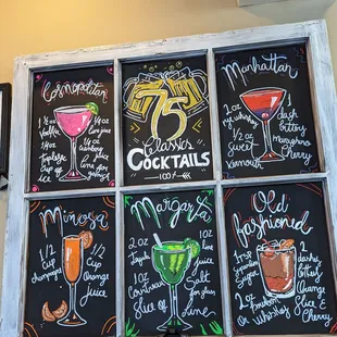 More pop art - also a menu for cocktails