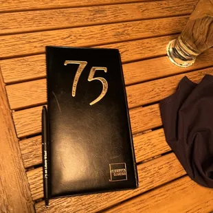 a book with the number 75 on it