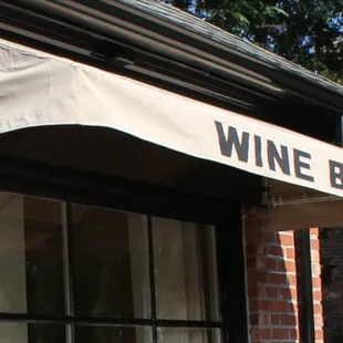 the front of a wine bar