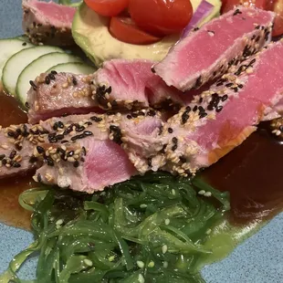 Sesame seeded tuna appetizer