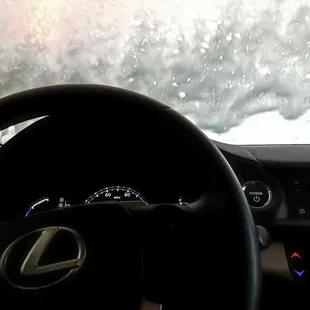  the dashboard of a car