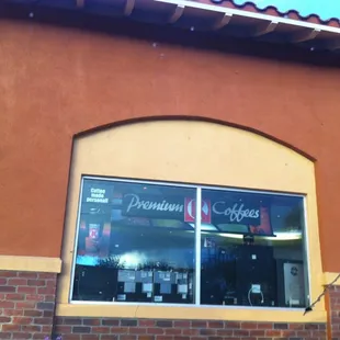  the outside of the building
