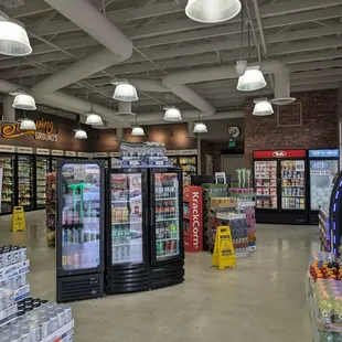 The store is bright and clean