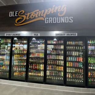 Cooler with a variety of drinks