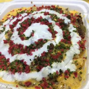 a close up of a dish