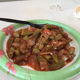 Bamia okra stew my favorite vegetable stew made for mardis gras dinner on wed