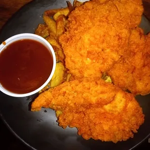 Chicken fingers with fries