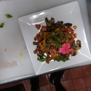 a plate of food on a table