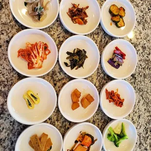 a variety of dishes