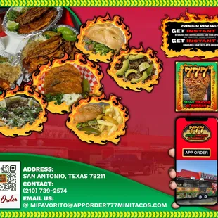 Try downloading our app+sign-up+enjoy a $5 instant reward+5% rewards towards your 1st $25 or more app order:https://apporder777minitacos.com