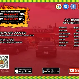 Get a $5 Instant Reward in your 1st app order if you sign up &amp; download our app and REDEEM at checkout:  https://apporder777minitacos.com/