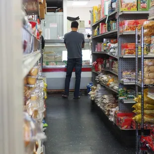 a man in a grocery store