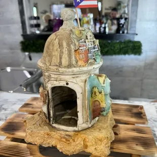 a house with a flag on top