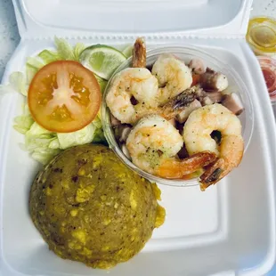 The Pulpo (octopus) is tasty and good Mofongo