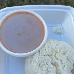 Arroz Blanco Con Habichuelas.