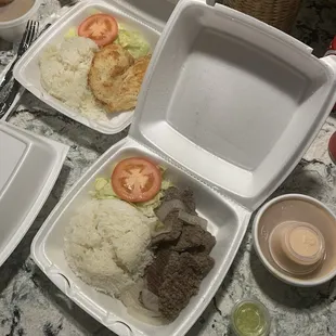 Pechuga De Pollo and Bistec Encebollano
