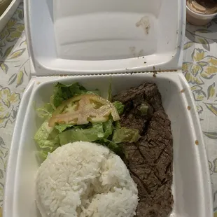 Churraso w/ rice &amp; Beans