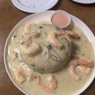 Mofongo Camarones Ajillo