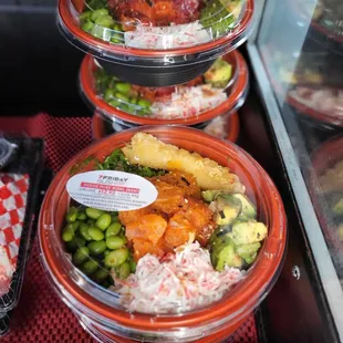 Poke bowls- build your own or grab and go options available!