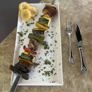 Skewer veggies