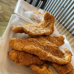 Family fried catfish dinner