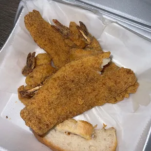 Fried fish and shrimp