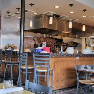 Kitchen and seating area