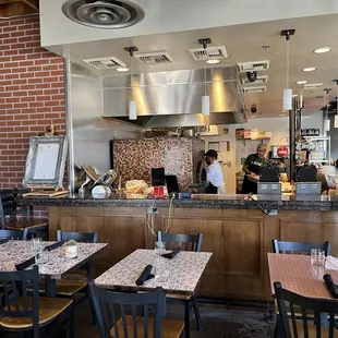 the kitchen of a restaurant