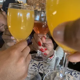 Bottomless mimosas with several flavors. Had pomegranate, mango  , pineapple , and passion fruit!
