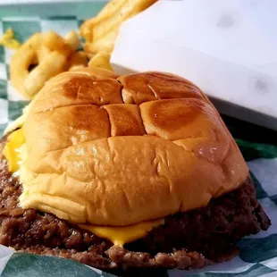 Impossible Burger (vegetarian), and Fries