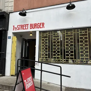 the front of the building