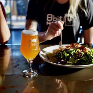 Tasty beer and a Brewstro Salad