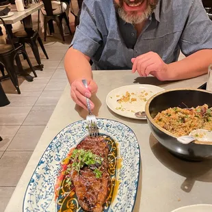 Brisket fried rice is always amazing, and the Wagyu was seasoned and cooked to perfection.