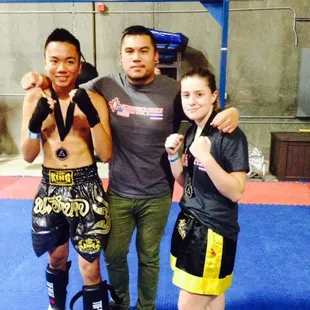 Agi, alec, and tiffany after the fights in west sac