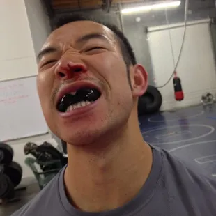 After sparring. Going Ham!!!