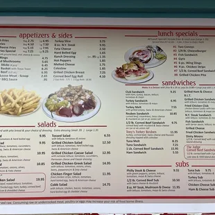 Partial menu