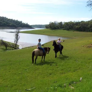 Riding along the lake