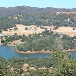 8 Oaks is in the yellow grass area in this photo, just a 5 minute ride to the lake!