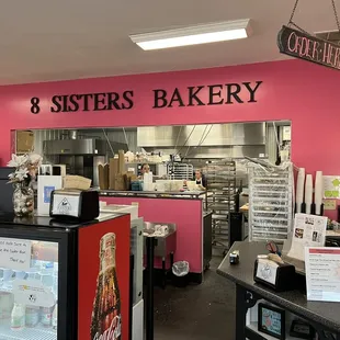 the interior of the bakery