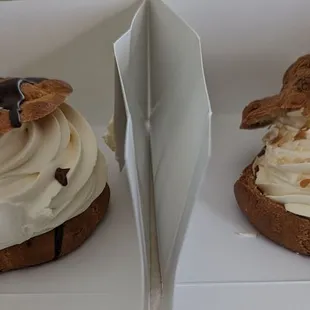 Yummmmm! Regular and caramel coconut cream puffs