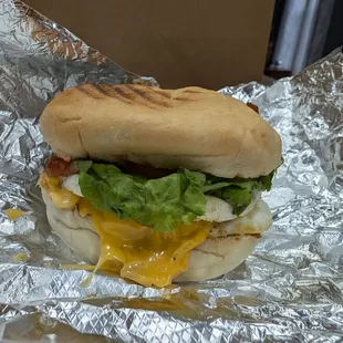 Amish Grand Slam - wear your stretchy pants.   Yummy Breakfast sandwich to go with you