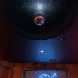 disco ball at the entrance