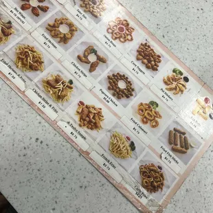 Food menu