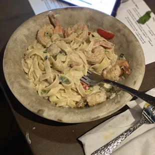 Shrimp fettuccine