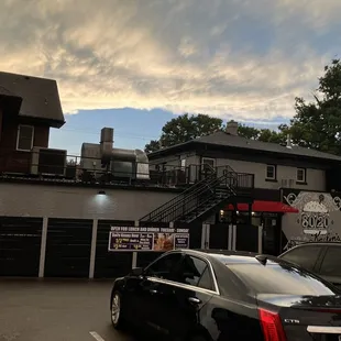 Parking lot in the back