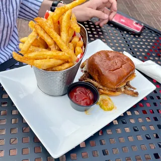Bourbon Smoked Pulled Pork Sandwich