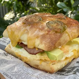 Egg white turkey bacon sandwich  DELICIOUS
